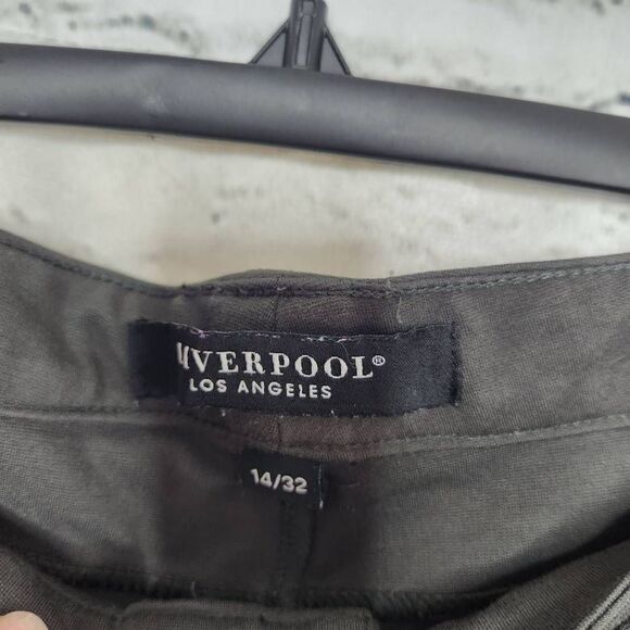 Liverpool Stretch Ankle Skinny Trouser Pants Green Womens Size 14/32 Career - Picture 10 of 13